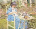 Desayuno en el jardín Mujeres impresionistas Frederick Carl Frieseke